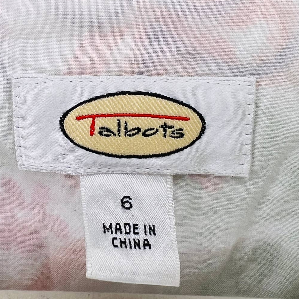 TALBOTS Multicolored Floral Print Wrap Front V-Neck Pleated Midi Dress Sz 6 - Picture 8 of 11